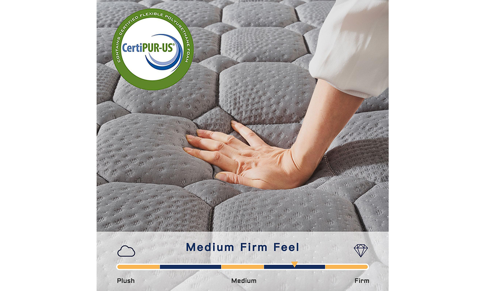 Vesgantti Original Hybird Mattress Grey-8/10/12"- Medium Firm Feel