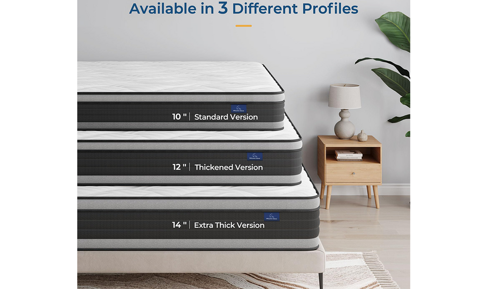 Vesgantti Traditional Hybrid Mattress-8"/10”/12”/14"-Tight Top Mattress Series -Medium