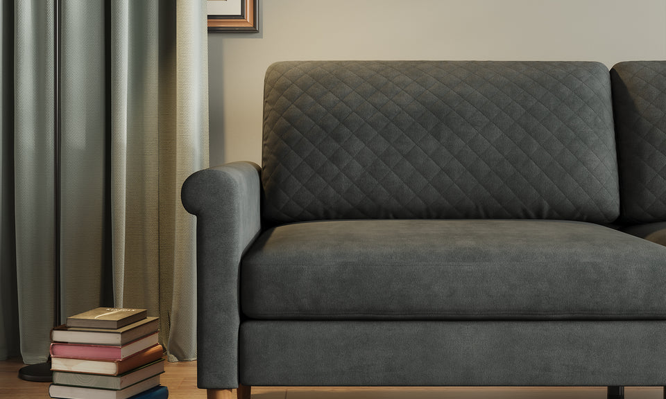 Vesgantti 75" Couch, Comfy Small Sofas, Mid Century Modern Decor Loveseat Sofa, Couches for Living Room, Small Sofa for Bedroom, 3-Seat Sofa Living Room Furniture,No Tool Fast Assembly