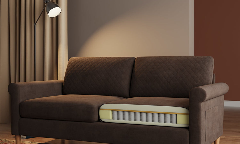 Vesgantti 65'' Loveseat Sofa Couch New for Living Room, Modern Sofa,Small Couches for Small Spaces, Upholstered 2-Seater Love Seats Couch for Bedroom, Apartment, Home Office, Tool-Free Assembly