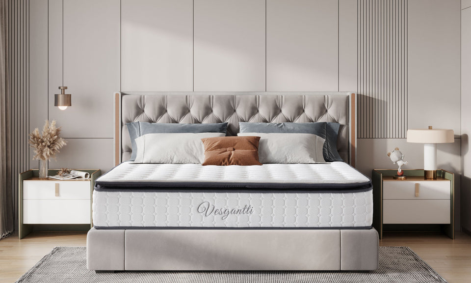 Vesgantti Nova Future Hybrid Mattress-12 Inch Pillow Top Mattress