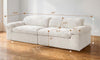 Vesgantti 118" Deep Seat Modular Sofa, Corduroy Cloud Comfort Couch with Curved Armrests, No Assembly Required