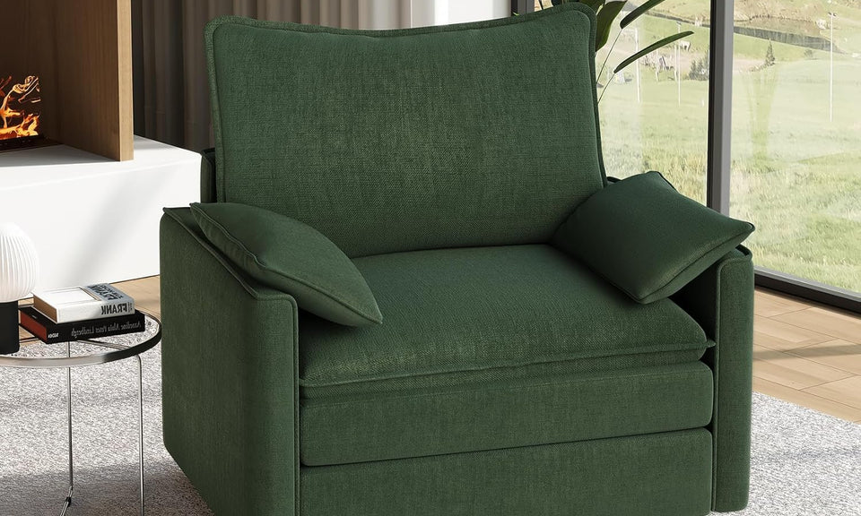 Vesgantti Modular Sectional Sofa, Cloud Couch, Modern Corduroy/Chenille, Height Adjustable, Cloud-Like Comfort, Deep Seat, Movable Ottoman, Couches for Living Room