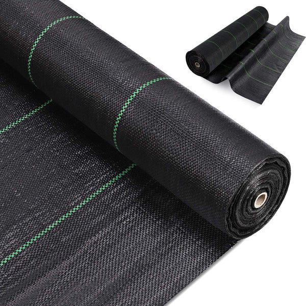 6ftx300ft Weed Barrier Landscape 3.2oz Fabric Heavy Duty, Woven Weed Control Cloth, Woven Geotextile Fabric for Underlayment, Gardening Ground, Commercial Driveway Weed Block Cover Mat