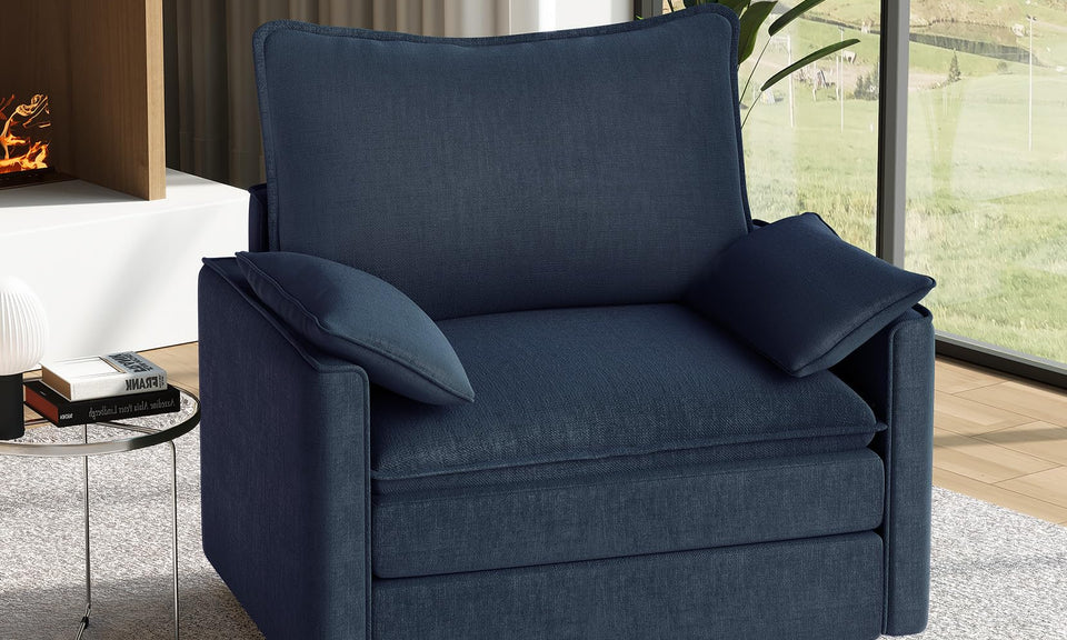 Vesgantti Modular Sectional Sofa, Cloud Couch, Modern Corduroy/Chenille, Height Adjustable, Cloud-Like Comfort, Deep Seat, Movable Ottoman, Couches for Living Room