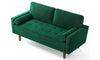 Vesgantti Two/Three Seater Sofa, Modern Velvet Loveseat Sofa, Modern Small Couch with 2 Pillows for Living Room, Comfy Sofa