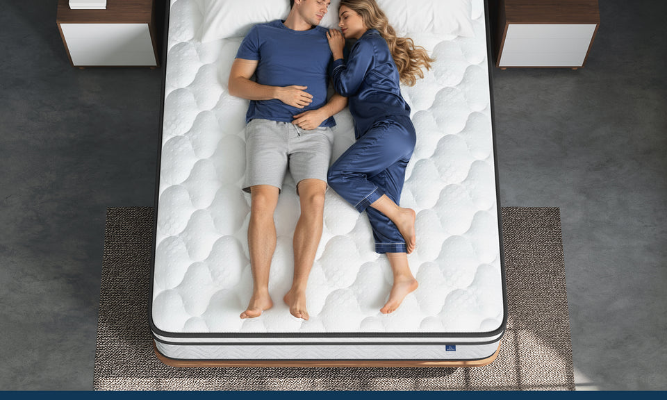 Vesgantti Queen Size Mattress 12 Inch, Cool Sleep Hybrid Mattress in a Box | Fiberglass-Free, Memory Foam & Pocket Springs, Ergonomic Design, Pressure Relief, Medium Firm Feel, 60"*80"*12"