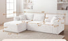 Vesgantti 106"/135" Boneless Cloud Couch with Chaise, No Assembly Required, Deep Seat L Couch, Sectional Modular Sofa, Memory Foam Living Room Couches for Apartment, Corduroy/Chenille