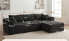 Vesgantti 106"/135" Boneless Cloud Couch with Chaise, No Assembly Required, Deep Seat L Couch, Sectional Modular Sofa, Memory Foam Living Room Couches for Apartment, Corduroy/Chenille