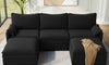 Vesgantti Modular Sectional Sofa, Cloud Couch, Modern Corduroy/Chenille, Height Adjustable, Cloud-Like Comfort, Deep Seat, Movable Ottoman, Couches for Living Room