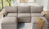 Vesgantti Modular Sectional Sofa, Cloud Couch, Modern Corduroy/Chenille, Height Adjustable, Cloud-Like Comfort, Deep Seat, Movable Ottoman, Couches for Living Room