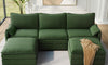 Vesgantti Modular Sectional Sofa, Cloud Couch, Modern Corduroy/Chenille, Height Adjustable, Cloud-Like Comfort, Deep Seat, Movable Ottoman, Couches for Living Room