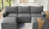 Vesgantti Modular Sectional Sofa, Cloud Couch, Modern Corduroy/Chenille, Height Adjustable, Cloud-Like Comfort, Deep Seat, Movable Ottoman, Couches for Living Room