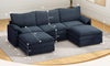 Vesgantti Modular Sectional Sofa, Cloud Couch, Modern Corduroy/Chenille, Height Adjustable, Cloud-Like Comfort, Deep Seat, Movable Ottoman, Couches for Living Room