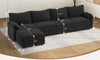 Vesgantti Modular Sectional Sofa, Cloud Couch, Modern Corduroy/Chenille, Height Adjustable, Cloud-Like Comfort, Deep Seat, Movable Ottoman, Couches for Living Room