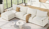 Vesgantti Modular Sectional Sofa, Cloud Couch, Modern Corduroy/Chenille, Height Adjustable, Cloud-Like Comfort, Deep Seat, Movable Ottoman, Couches for Living Room