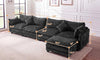 Vesgantti 109" 143" L Shaped U Shaped Modular Sectional Sofa, Comfy Upholstered Cloud Corduroy Couches with Ottomans for Living Room