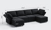Vesgantti 92" 118" 5/6/8/9 Seats L Shaped U Shaped Modular Sectional Couch with Storage, Velvet Upholstery with Adjustable Backrests & Armrests