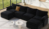 Vesgantti Modular Sectional Sofa, Cloud Couch, Modern Corduroy/Chenille, Height Adjustable, Cloud-Like Comfort, Deep Seat, Movable Ottoman, Couches for Living Room