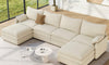 Vesgantti Modular Sectional Sofa, Cloud Couch, Modern Corduroy/Chenille, Height Adjustable, Cloud-Like Comfort, Deep Seat, Movable Ottoman, Couches for Living Room