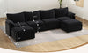 Vesgantti Modular Sectional Sofa, Cloud Couch, Modern Corduroy/Chenille, Height Adjustable, Cloud-Like Comfort, Deep Seat, Movable Ottoman, Couches for Living Room