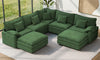 Vesgantti Modular Sectional Sofa, Cloud Couch, Modern Corduroy/Chenille, Height Adjustable, Cloud-Like Comfort, Deep Seat, Movable Ottoman, Couches for Living Room