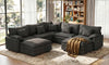 Vesgantti Modular Sectional Sofa, Cloud Couch, Modern Corduroy/Chenille, Height Adjustable, Cloud-Like Comfort, Deep Seat, Movable Ottoman, Couches for Living Room