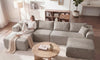 Vesgantti 106"/135" Boneless Cloud Couch with Chaise, No Assembly Required, Deep Seat L Couch, Sectional Modular Sofa, Memory Foam Living Room Couches for Apartment, Corduroy/Chenille