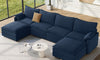 Vesgantti Modular Sectional Sofa, Cloud Couch, Modern Corduroy/Chenille, Height Adjustable, Cloud-Like Comfort, Deep Seat, Movable Ottoman, Couches for Living Room