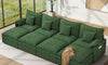 Vesgantti Modular Sectional Sofa, Cloud Couch, Modern Corduroy/Chenille, Height Adjustable, Cloud-Like Comfort, Deep Seat, Movable Ottoman, Couches for Living Room