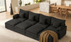 Vesgantti Modular Sectional Sofa, Cloud Couch, Modern Corduroy/Chenille, Height Adjustable, Cloud-Like Comfort, Deep Seat, Movable Ottoman, Couches for Living Room