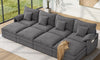Vesgantti Modular Sectional Sofa, Cloud Couch, Modern Corduroy/Chenille, Height Adjustable, Cloud-Like Comfort, Deep Seat, Movable Ottoman, Couches for Living Room