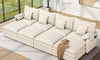 Vesgantti Modular Sectional Sofa, Cloud Couch, Modern Corduroy/Chenille, Height Adjustable, Cloud-Like Comfort, Deep Seat, Movable Ottoman, Couches for Living Room