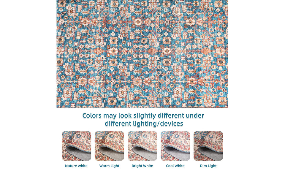 Washable Non-Slip Oriental Area Rug