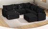 Vesgantti Modular Sectional Sofa, Cloud Couch, Modern Corduroy/Chenille, Height Adjustable, Cloud-Like Comfort, Deep Seat, Movable Ottoman, Couches for Living Room