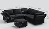 Vesgantti 92" 118" 5/6/8/9 Seats L Shaped U Shaped Modular Sectional Couch with Storage, Velvet Upholstery with Adjustable Backrests & Armrests