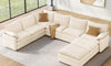 Vesgantti Modular Sectional Sofa, Cloud Couch, Modern Corduroy/Chenille, Height Adjustable, Cloud-Like Comfort, Deep Seat, Movable Ottoman, Couches for Living Room