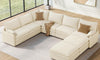 Vesgantti Modular Sectional Sofa, Cloud Couch, Modern Corduroy/Chenille, Height Adjustable, Cloud-Like Comfort, Deep Seat, Movable Ottoman, Couches for Living Room