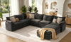 Vesgantti Modular Sectional Sofa, Cloud Couch, Modern Corduroy/Chenille, Height Adjustable, Cloud-Like Comfort, Deep Seat, Movable Ottoman, Couches for Living Room
