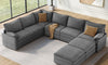 Vesgantti Modular Sectional Sofa, Cloud Couch, Modern Corduroy/Chenille, Height Adjustable, Cloud-Like Comfort, Deep Seat, Movable Ottoman, Couches for Living Room