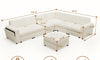 Vesgantti Modular L Shaped Sectional Couch, Chenille Corner Sofa with Storage Armrests