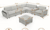 Vesgantti Modular L Shaped Sectional Couch, Chenille Corner Sofa with Storage Armrests