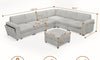 Vesgantti Modular L Shaped Sectional Couch, Chenille Corner Sofa with Storage Armrests