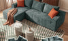 Vesgantti 95" Boneless Couch, L-Shape Sectional with Right/Left Chaise, Chenille Cloud Couches Modular Sofa, No Assembly Required