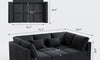 Vesgantti 92" 118" 5/6/8/9 Seats L Shaped U Shaped Modular Sectional Couch with Storage, Velvet Upholstery with Adjustable Backrests & Armrests