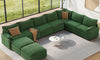 Vesgantti Modular Sectional Sofa, Cloud Couch, Modern Corduroy/Chenille, Height Adjustable, Cloud-Like Comfort, Deep Seat, Movable Ottoman, Couches for Living Room
