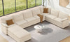 Vesgantti Modular Sectional Sofa, Cloud Couch, Modern Corduroy/Chenille, Height Adjustable, Cloud-Like Comfort, Deep Seat, Movable Ottoman, Couches for Living Room