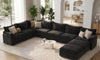 Vesgantti Modular Sectional Sofa, Cloud Couch, Modern Corduroy/Chenille, Height Adjustable, Cloud-Like Comfort, Deep Seat, Movable Ottoman, Couches for Living Room