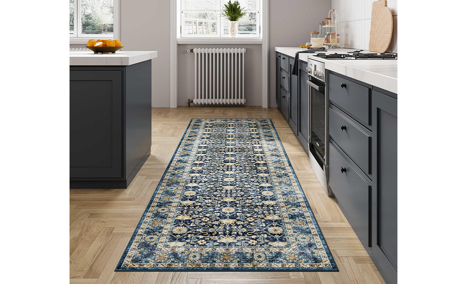 Washable Non-Slip Boho Area Rug for Living Room and Bedroom