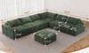 Vesgantti 114" 145.6" 143.7" L/U Shaped Boneless Cloud Couch, Chenille Sectional Modular Sofa Couch with Ottoman, No Assembly Required, Free Combination